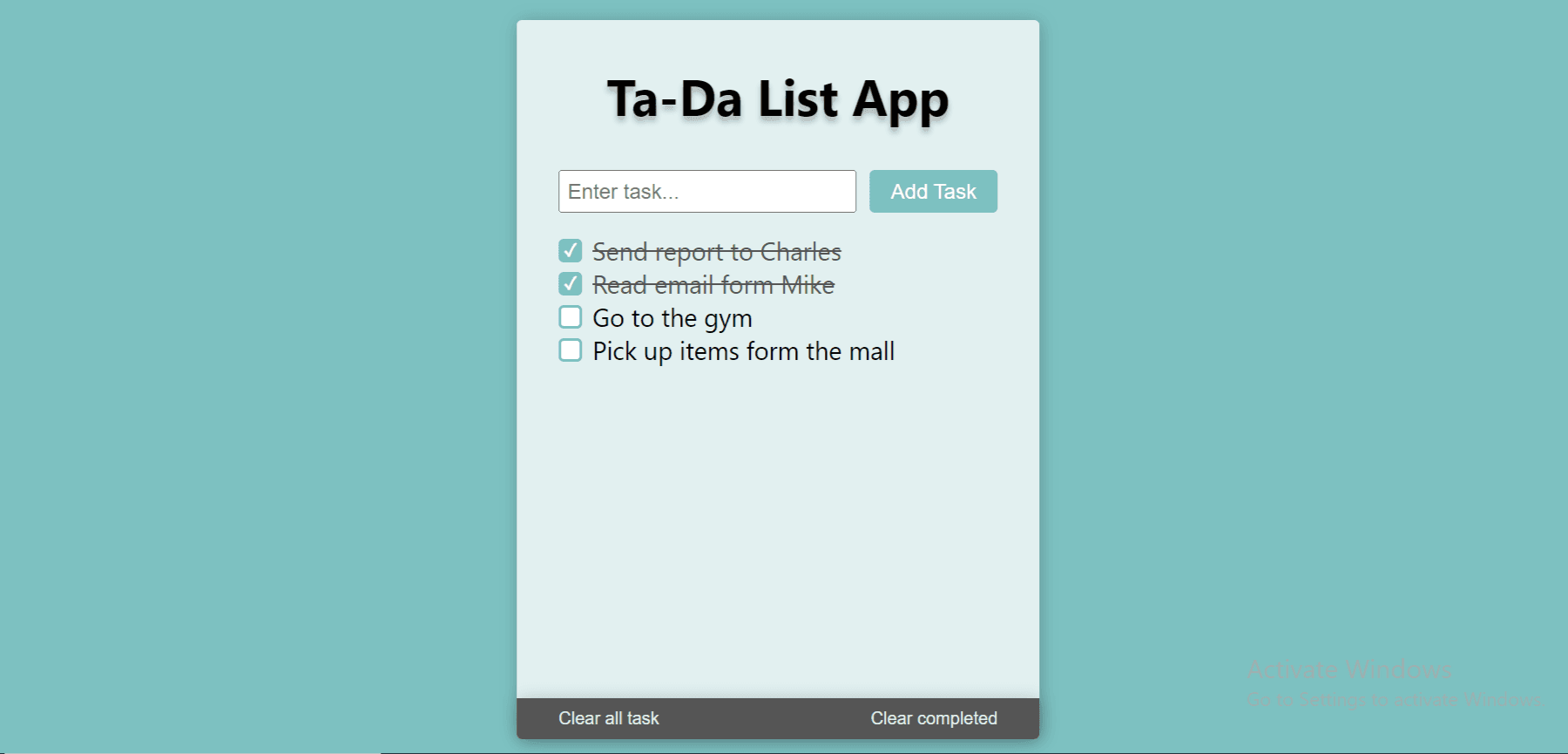 Todo List App With React